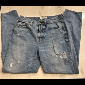 Pistola Women's Light Blue Distressed Boyfriend Jeans